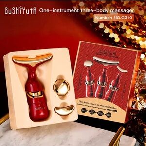 GuShiYuta Red 3-in-1 Facial & Body Massager